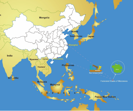 FCL Ocean freight from China to Federated States of Micronesia